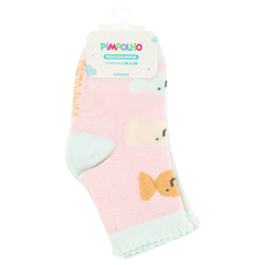 Kit 3 Meias Coloridas 26-30 Infantil Feminina Pimpolho - Cucundê Kids