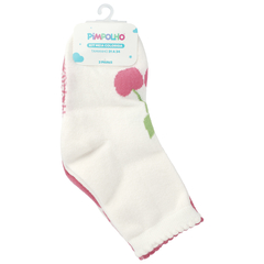 Kit 3 Meias Coloridas 31-34 Infantil Feminina Pimpolho - Cucundê Kids