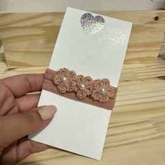 Faixa Flores Crochê Bebê