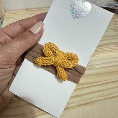 Faixa Laço de Crochê Bebê