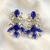 Aros Francia Plata y Azul