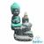 INCENSÁRIO CASCATA BUDA MEDITANDO COM STRASS EM ROCHA - BASE CINZA - SanBao - Produtos Para Acupuntura e Terapias Complementares
