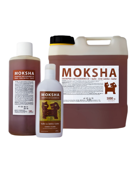 SHAMPOO ANTISEBORREICO MOKSHA (Azufre - Acido Salicilico - Coaltar)