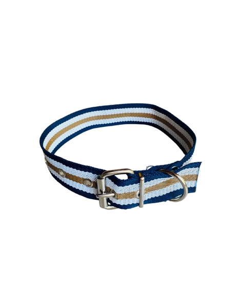 CONJUNTO CORREA + COLLAR CINTA RAYADA