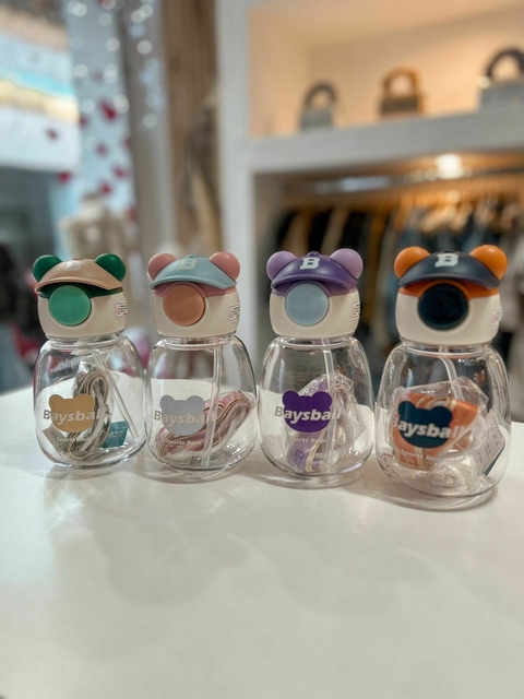 Botella con sorbete bear baysball