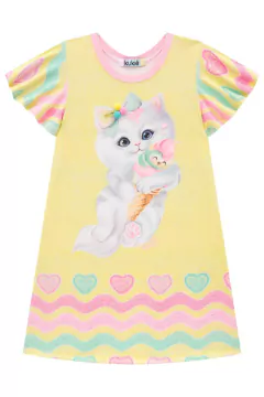 Vestido em Malha Power e Bolsa em Fly Tech Gatinha 73076 Kukiê na internet