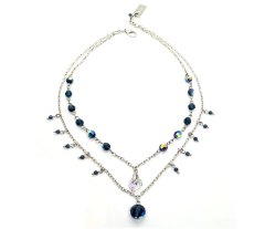 Collar doble azul profundo - ÁTICA