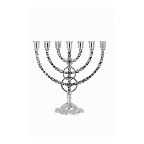 CANDELABRO PLASTICO METALIZADO PRATA G