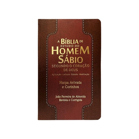BIBLIA DE ESTUDO DO HOMEM SABIO C/HARPA MARROM BO