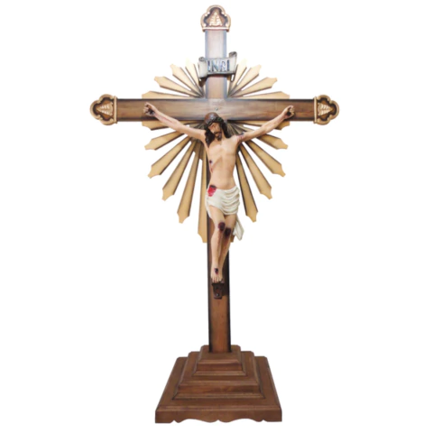 Crucifixo ornado com Base - 170cm