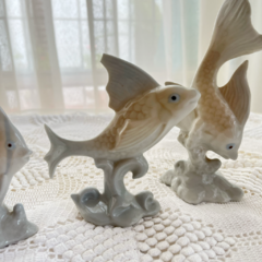 3 ESTATUAS DE PECES DE PORCELANA ESPAÑOLA en internet