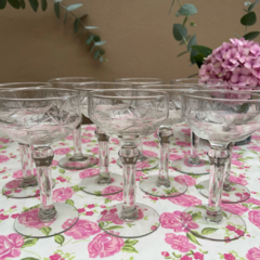 10 COPAS DE VIDRIO TALLADAS - comprar online