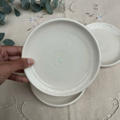 SET DE 3 PLATOS DE LOZA CON CORAZÓN EN EL CENTRO DE 16 CM - comprar online