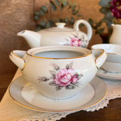 JUEGO DE TÉ PARA 5 PERSONAS DE PORCELANA MEITO CHINA JAPAN - María Historieta