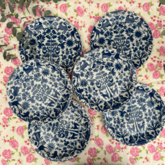 6 PLATOS PLAYOS OTOMÍ DE PORCELANA DE 26 CM DE DIÁMETRO - comprar online