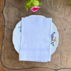 4 SERVILLETAS BLANCAS DE ALGODÓN CON DETALLE DE BRODERIE en internet