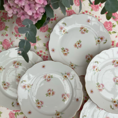 6 PLATOS PLAYOS DE PORCELANA VERBANO - María Historieta