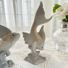 3 ESTATUAS DE PECES DE PORCELANA ESPAÑOLA - María Historieta