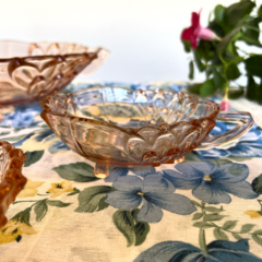PONCHERA Y TAZAS DE VIDRIO PRENSADO ART DECÓ - tienda online