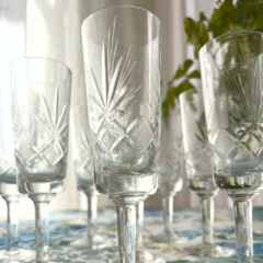 6 COPAS DE CRISTAL SÚPER TALLADO DE 13 CM X 4 CM DE DIÁMETRO - comprar online