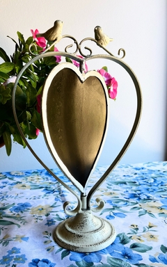 PIZARRA DE HIERRO EN FORMA DE CORAZÓN DE 32 CM DE ALTO X 20 CM DE ANCHO - comprar online