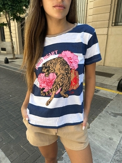 Remera rayada - tienda online