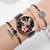 Watch Set Women 5pcs Woman Quartz Wristwatch Leather Ladies Bracelet Luxury Watch Casual Relogio Femenino Gift For Girlfriend - loja online