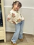Pantalón Jeans con strass y tajo kidss