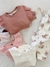 Remera con cuello de broderie ( Blanco y Rosa) - comprar online