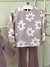 Buzo Flor Frisado (Rosa / Celeste ) - comprar online
