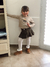 Pollera Verde Olivo tablas - Bamby kidss