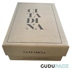 Caja base y tapa kraft personalizada - gudupack