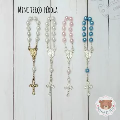 Mini terço pérola (3 unidades)