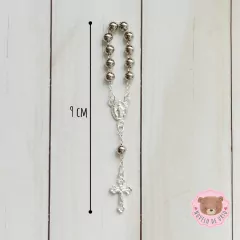 Mini terço PRATA (3 unidades) - comprar online