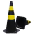 Cone Rigido 75cm Preto e Amarelo SL EPI360