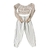 Conjunto cropped e calça clara com estrela - 8 anos