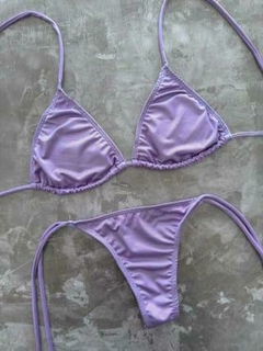 BIKINI TIRA LARGA PERLADA - LILA