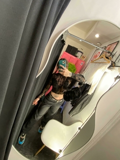 POLERA DE ENCAJE - NEGRO - comprar online