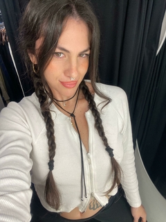 TOP/SACO DOBLE CIERRE - BLANCO
