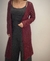 Cardigan Longo Cor Uva