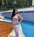 Vestido Tricô - Rosa e Azul Bebê