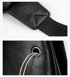 Bolsa transversal masculina de couro Luxury Alligator/Crocodile - Driu Utilidades