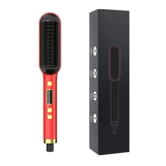 Hair Straightener Brush LCD Hot Comb Wet And Dry Straightening Comb Tourmaline Ceramic Quick Heating Curler And Straightening