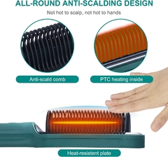 Hair Straightener Brush LCD Hot Comb Wet And Dry Straightening Comb Tourmaline Ceramic Quick Heating Curler And Straightening - comprar online