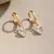 Brinco Argola Coração de Zircônia Média banhado a ouro 18k - comprar online