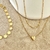 Colar coração mini banhado a ouro 18k - Jaque Semijoias