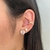 Brinco coração de zircônia 10mm banhado a ouro 18k - comprar online