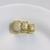 Brinco argola quadrada luxo M banhada a ouro 18k - comprar online