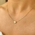 Colar coração mini banhado a ouro 18k na internet