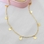 Choker medalhinhas banhado a ouro 18k